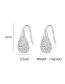 Fashion Silver Color Copper Diamond Geometric Stud Earrings