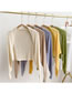 Fashion 5 Long Sleeve Yellow Solid Color Knitted Long-sleeved Sun Protection Clothing