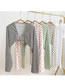 Fashion 2 Diamond Grid Green Geometric Print Lace-up Long-sleeve Sun Protection Jacket