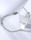 Fashion Silver Titanium Geometric Pentagram Bracelet