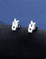 Fashion Silver Color Titanium Glossy Butterfly Stud Necklace Set