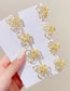 Fashion 8# Sunflower Rhinestones Alloy Diamond Flower Grab Clip