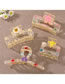Fashion Colorful Flower Clip Resin Epoxy Flower Square Gripper
