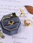 Fashion Green-5 Copper Set Zircon Geometric Ring