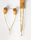 Fashion Chain B (without Letters) Solid Copper Geometric Twist Chain Necklace