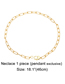 Fashion Chain A (without Letters) Solid Copper Geometric Chain Necklace