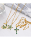Fashion Cross Bronze Zirconium Cross Necklace
