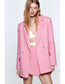Fashion Pink Textured Blazer
