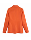 Fashion Orange Woven Two-pocket Single-button Blazer