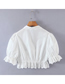 Fashion White Lace-trimmed String Top
