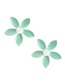 Fashion Green Alloy Pearl Flower Stud Earrings