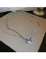 Fashion Silver Bronze Diamond Butterfly Necklace
