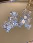 Fashion Silver Geometric Sequin Flower Tassel Drop Earrings