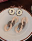Fashion Coffee Color (three-piece Set) Alloy Geometric Chain Bow Stud Earrings Set