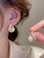Fashion Gold Bronze Zirconium Mermaid Pearl Stud Earrings
