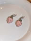 Fashion Pink Copper Zirconium Strawberry Earrings