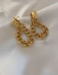 Fashion Gold Metal Chain Tassel Stud Earrings