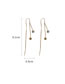 Fashion Gold Alloy Inlaid Zirconium Ball Chain Tassel Ear Wire