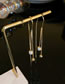 Fashion Gold Alloy Inlaid Zirconium Ball Chain Tassel Ear Wire