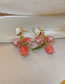 Fashion Pink Acrylic Lily Of The Valley Earrings