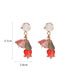 Fashion Pink Acrylic Lily Of The Valley Earrings