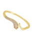 Fashion Gold-2 Bronze Zircon Snake Bracelet
