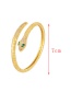 Fashion Gold-2 Bronze Zircon Snake Bracelet