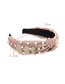 Fashion Color-4 Fabric Alloy Diamond-studded Water Drop Pearl Knotted Headband (5.5cm)