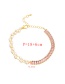 Fashion Pink Brass-set Zircon Pearl Panel Irregular Bracelet