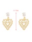 Fashion Gold-2 Copper Set Zircon Pentagram Stud Earrings