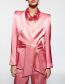 Fashion Pink Satin Lace-up Blazer