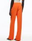 Fashion Orange Vertical Straight-leg Flared Trousers