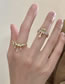 Fashion Gold Lava Open Ring Metal Lava Droplet Open Ring