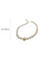 Fashion Gold Alloy Pearl And Diamond Ball Necklace
