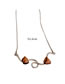 Fashion Silver Wavy Double Volcanic Stone Necklace