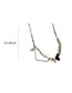 Fashion Silver Alloy Diamond Stitched Chain Butterfly Necklace