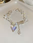 Fashion Transparent Crystal Heart Irregular Stretch Bracelet