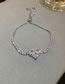 Fashion Silver Bronze Zirconium Heart Bracelet