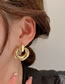 Fashion Gold Metal Round Stud Earrings