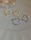 Fashion Silver Alloy Inset Zirconium Letter Stud Earrings