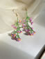 Fashion Purple Wisteria Flower Earrings