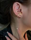 Fashion Gold Alloy Diamond Geometric Twist Ear Clips