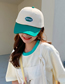 Fashion Brown Letter Embroidered Colorblock Soft Top Baseball Cap