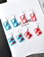 Fashion Red Pills Wooden Capsule Pill Earrings