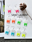 Fashion Tooth Green Acrylic Mosaic Tooth Earrings