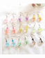 Fashion Bottle Of Apple Slices Acrylic Fruit Cup Earrings