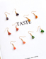 Fashion Zongzi Orange Alloy Three-dimensional Dumpling Earrings