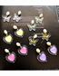 Fashion Butterfly Yellow Resin Transparent Butterfly Earrings