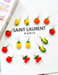 Fashion Apple Resin Three-dimensional Fruit Earrings