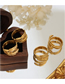 Fashion Gold Titanium Gold Plated Leaf Ring